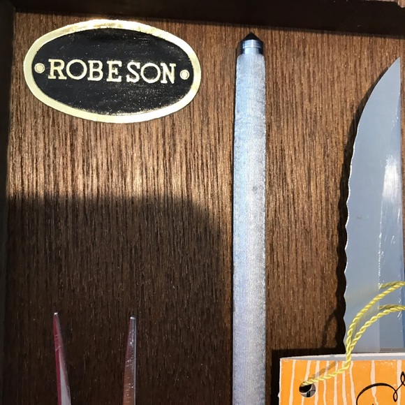 Vintage Robeson Carving Set 🦃 Knife Fork Sharpener in Original Box 🦃 - Picture 4 of 6